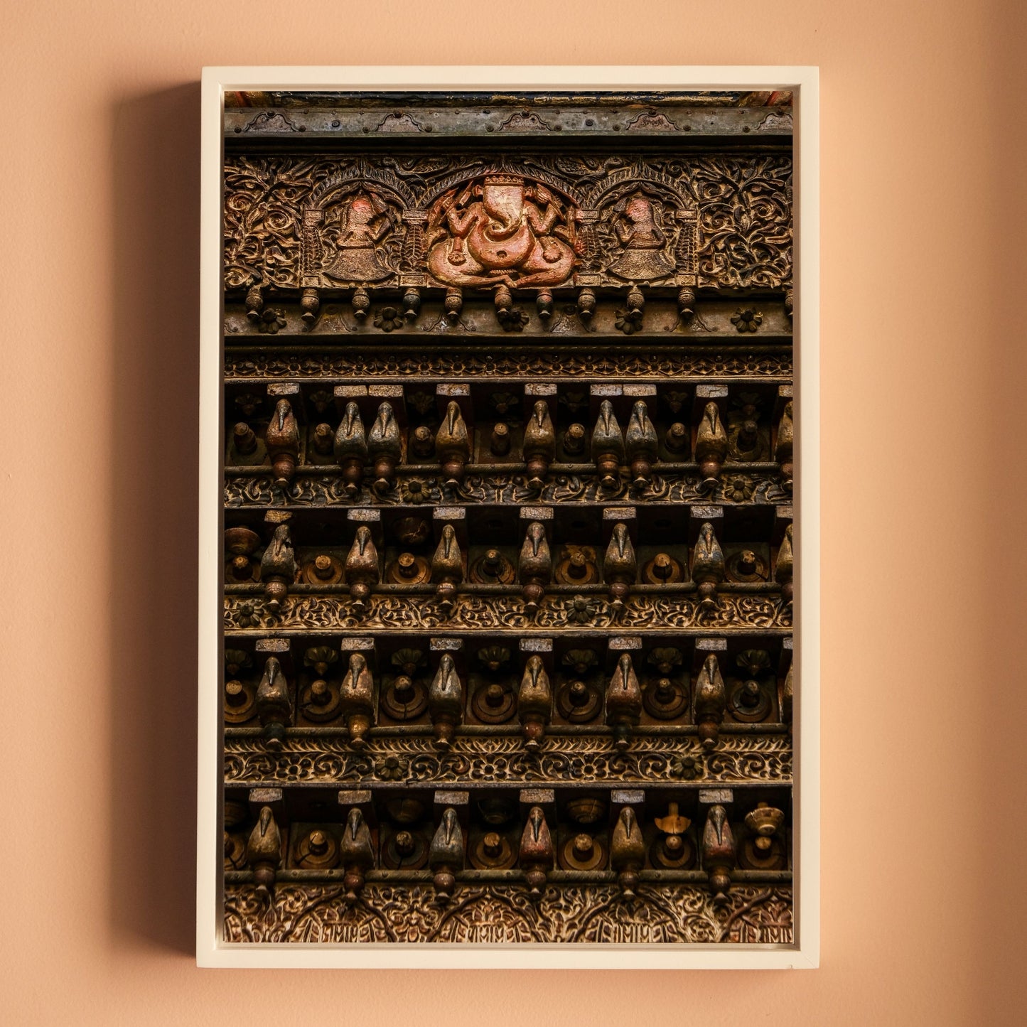 Shekhawati Haveli Wooden Gateway with Ganesha – Rajasthan | Heritage Craftsmanship Fine Art Wall Photography Print