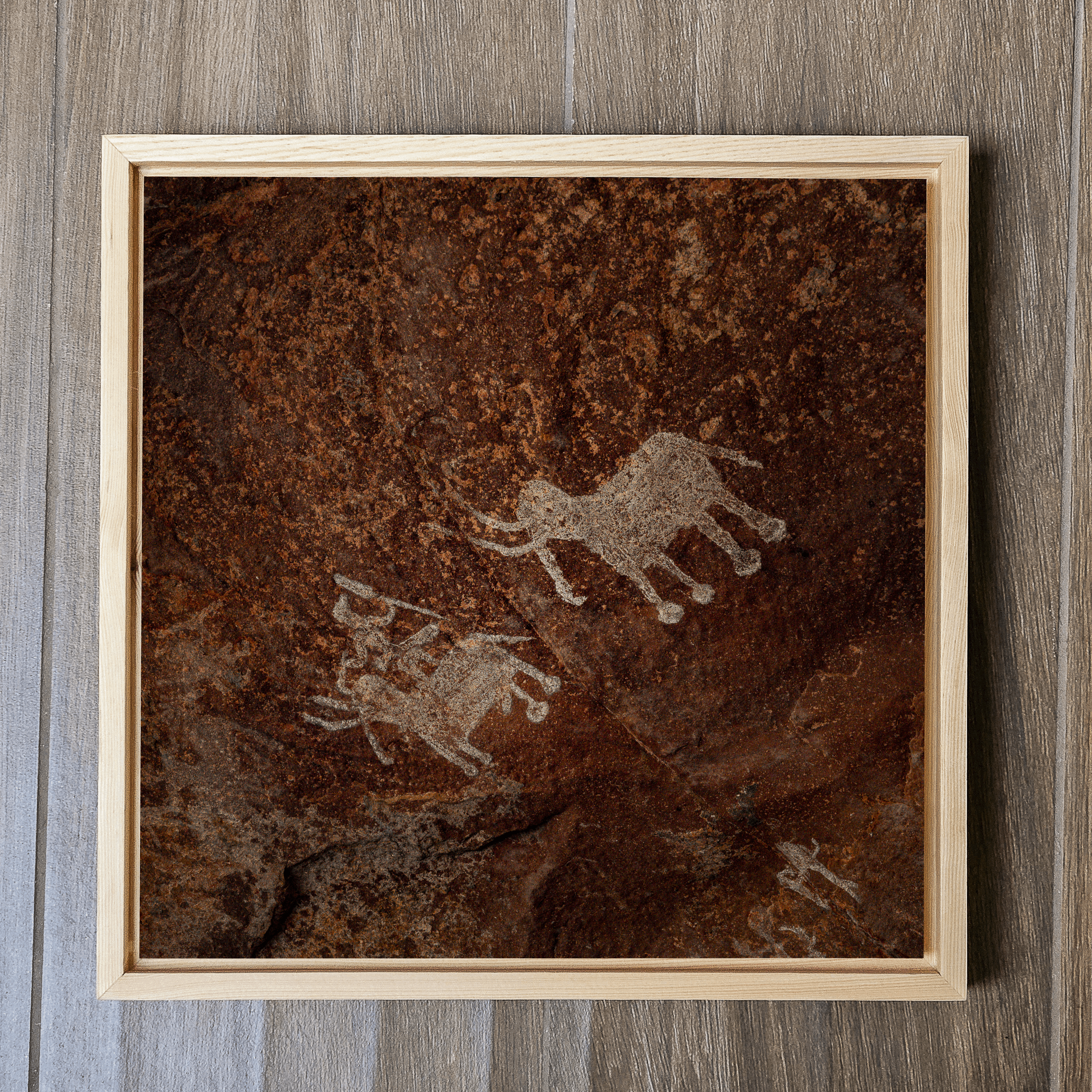 Bhimbetka Rock Art – Set of 6 | Prehistoric Cave Paintings Fine Art Wall Photography Print