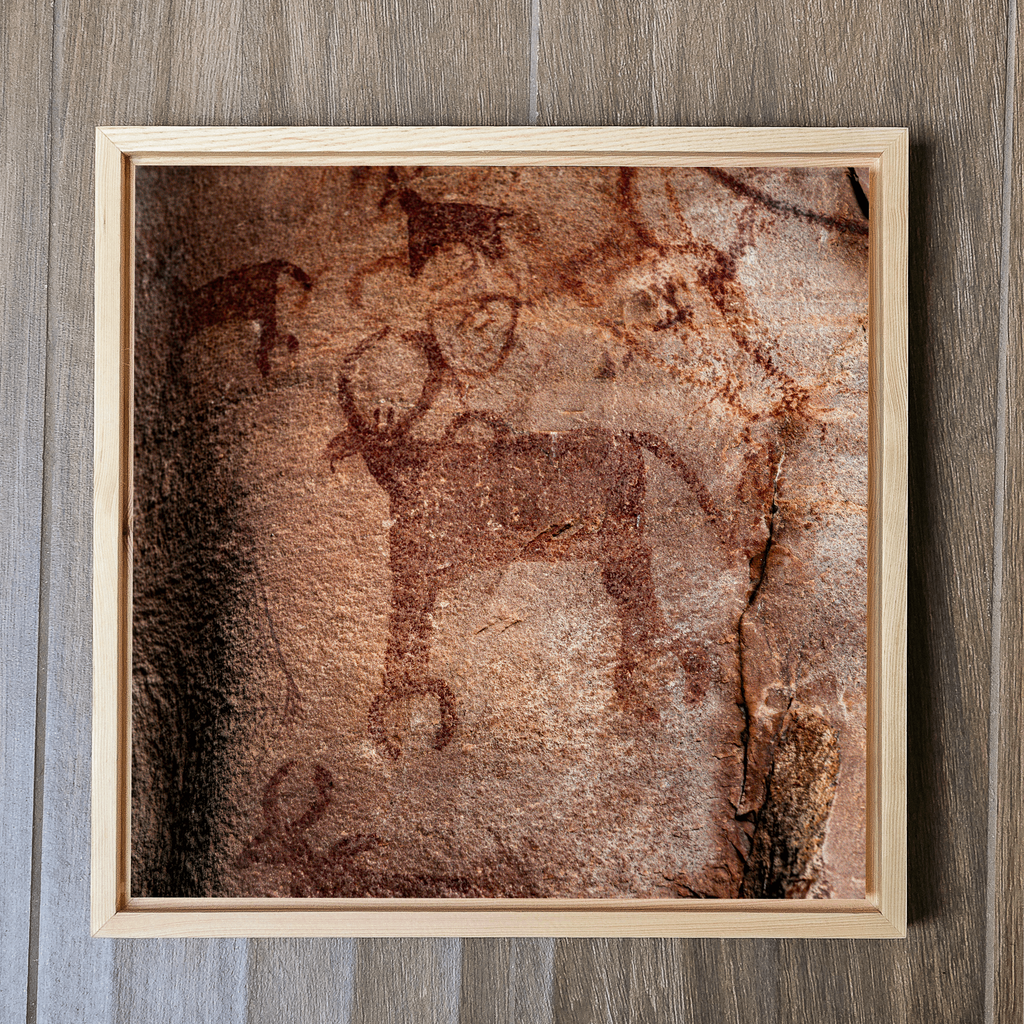 Bhimbetka Rock Art – Set of 6 | Prehistoric Cave Paintings Fine Art Wall Photography Print