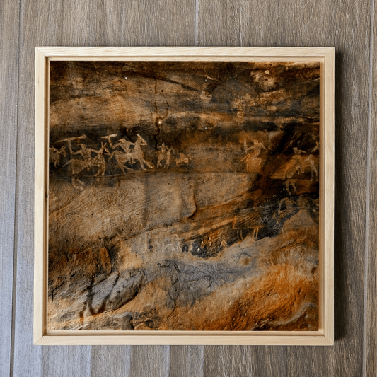 Bhimbetka Rock Art – Set of 6 | Prehistoric Cave Paintings Fine Art Wall Photography Print