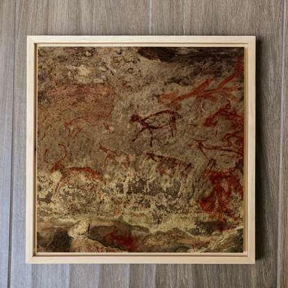 Bhimbetka Rock Art – Set of 6 | Prehistoric Cave Paintings Fine Art Wall Photography Print