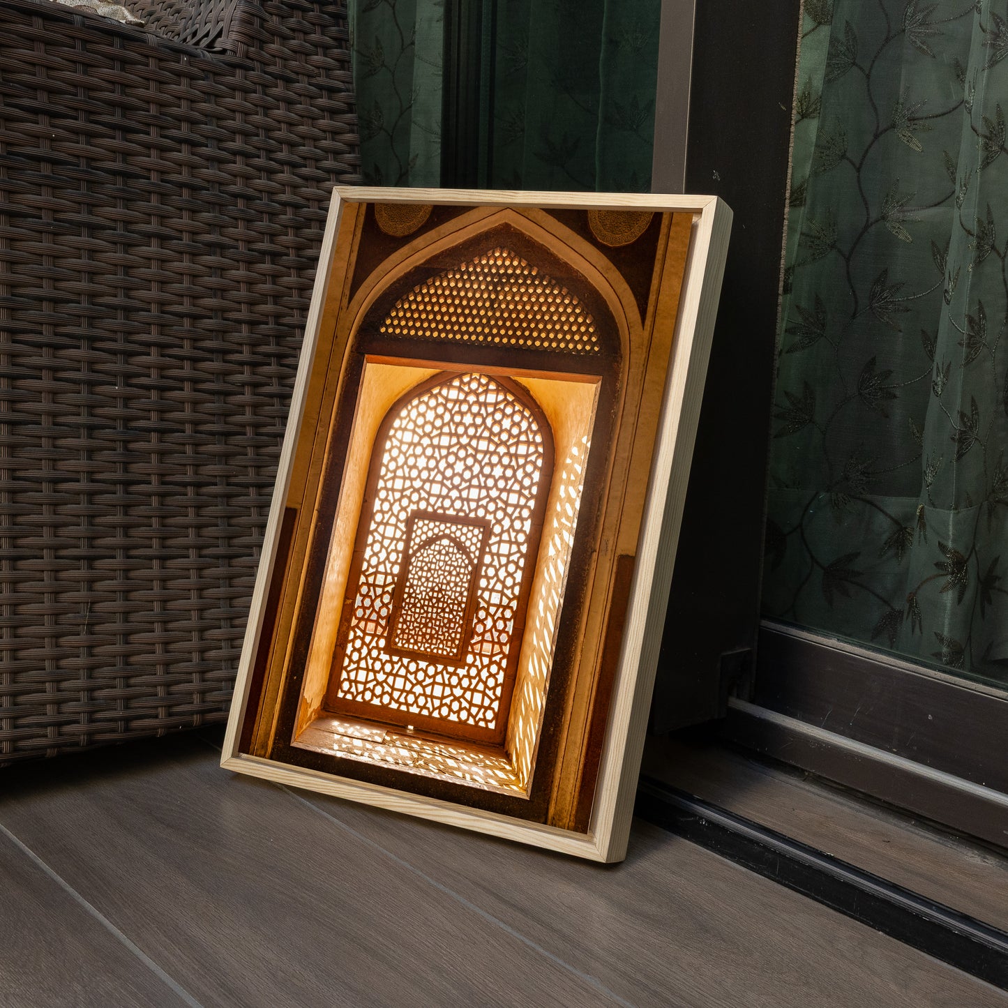 Humayun's Tomb – Jaali in Golden Light | Mughal Arch & Stone Lattice Fine Art Wall Photography Print