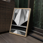 Lotus Temple Delhi – Concrete Petals, Shadow & Pool Reflection | B&W Architectural Fine Art Wall Photography Print
