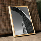 Qutub Minar Through the Arches – Black & White | Indian Heritage Fine Art Wall Photography Print