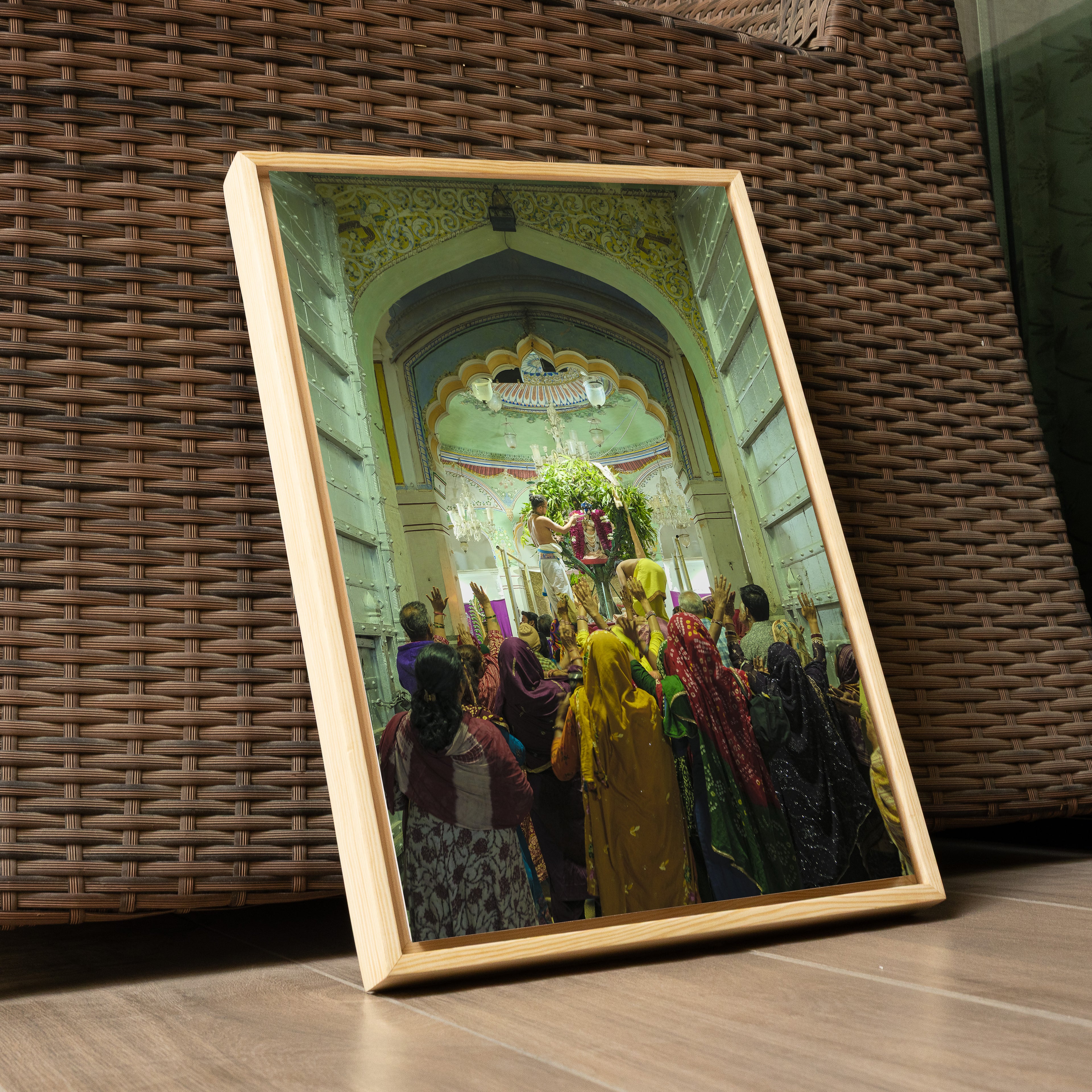 Rang Ji Temple Pushkar – The Daily Ritual | Priests at Prayer Fine Art Wall Photography Print