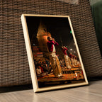Varanasi Ganga Ghats – Ethereal Aarti | Conch, Fire & Bhakti at Its Peak | Fine Art Wall Photography Print