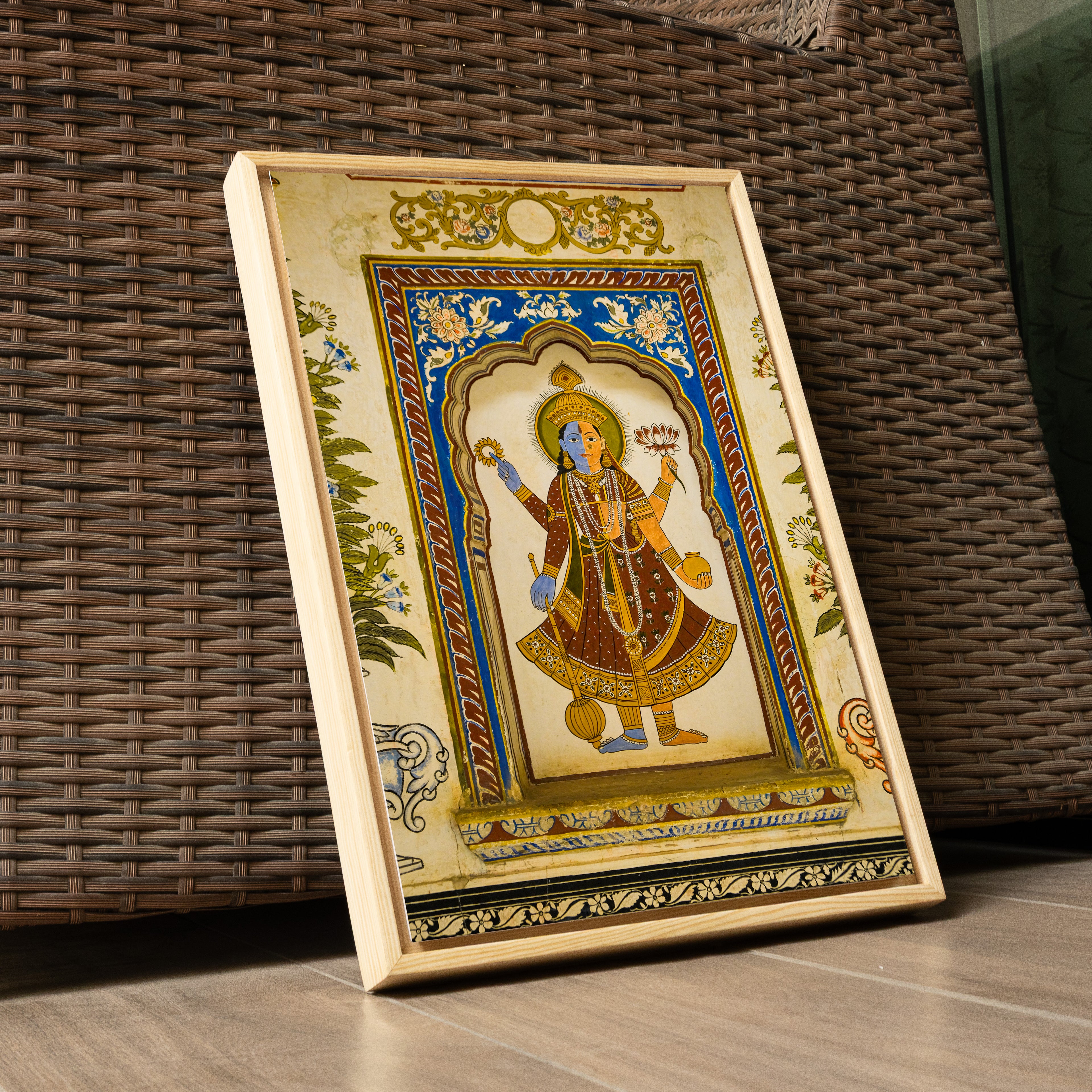 Ardhnareshwar Fresco – Poddar Haveli, Shekhawati | Ancient Rajasthan Fine Art Wall Photography Print