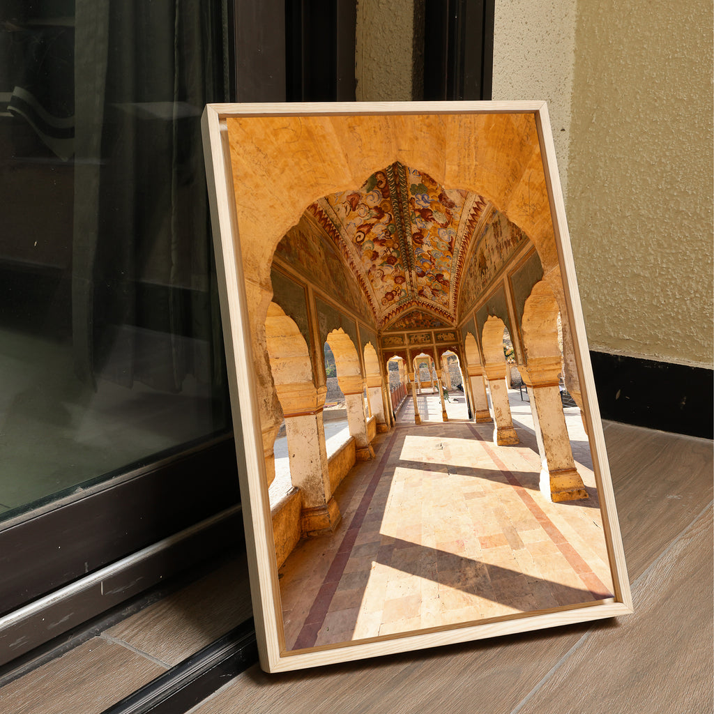 Galta Ji – Morning Light Through the Sacred Arches | Jaipur Fine Art Wall Photography Print