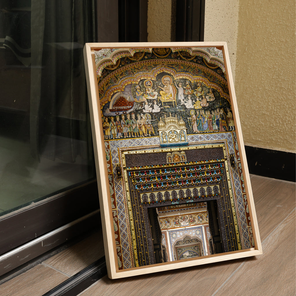 Shekhawati Haveli Fresco Door – Rajasthan | Architecture & Painting United Fine Art Wall Photography Print