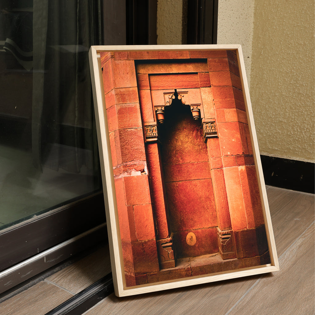 Purana Qila Delhi – Receding Arches & Warm Stone | Architectural Depth Fine Art Wall Photography Print