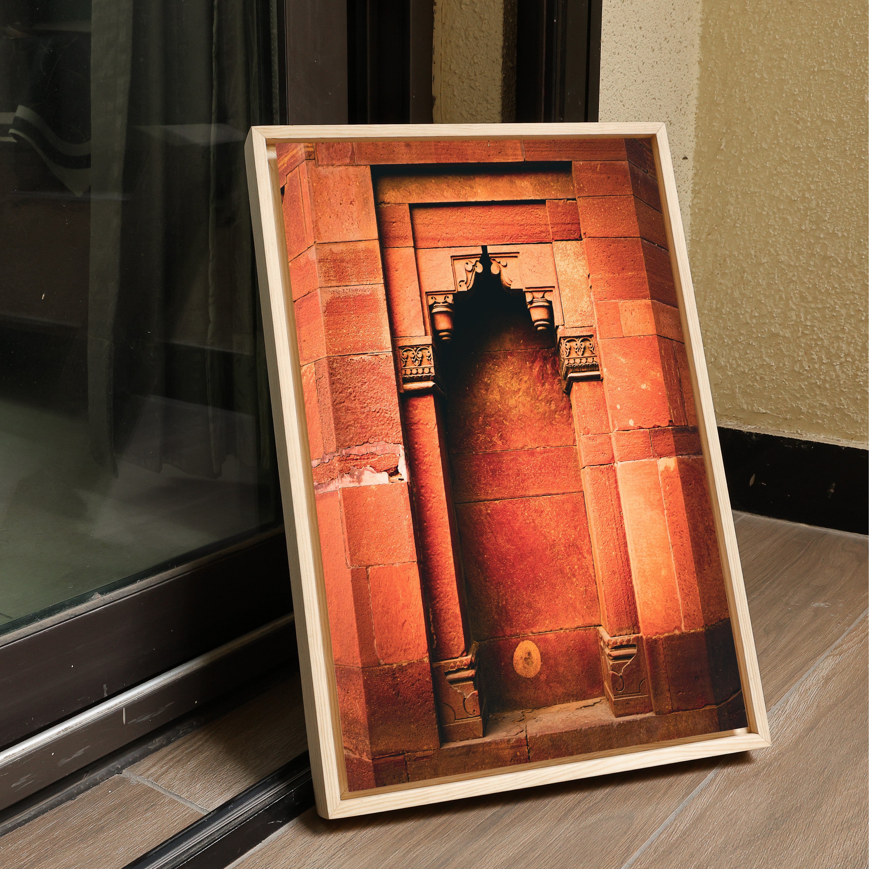 Purana Qila Delhi – Receding Arches & Warm Stone | Architectural Depth Fine Art Wall Photography Print