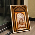 Humayun's Tomb – Jaali in Golden Light | Mughal Arch & Stone Lattice Fine Art Wall Photography Print