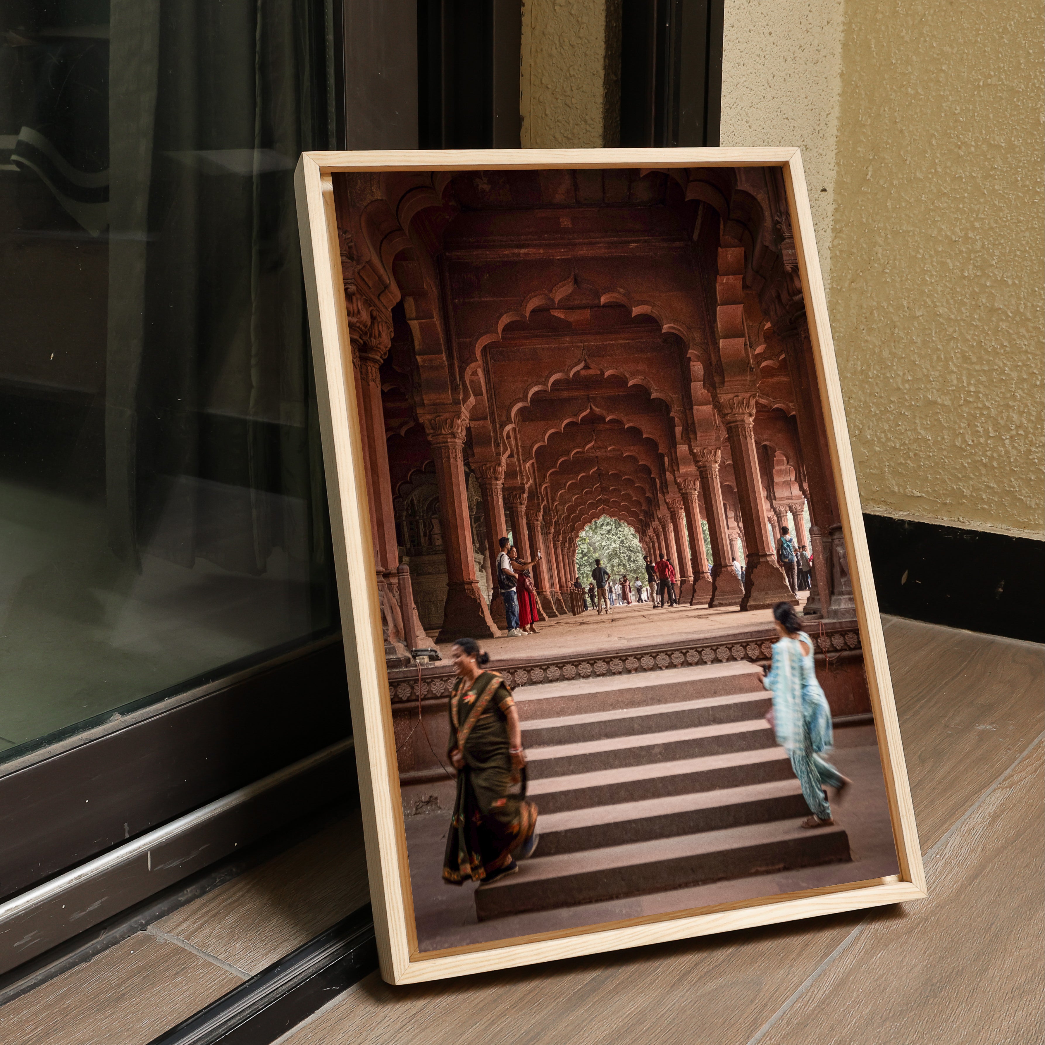 Red Fort Delhi – Footsteps at Diwan-i-Aam | Two Women, One Story Fine Art Wall Photography Print