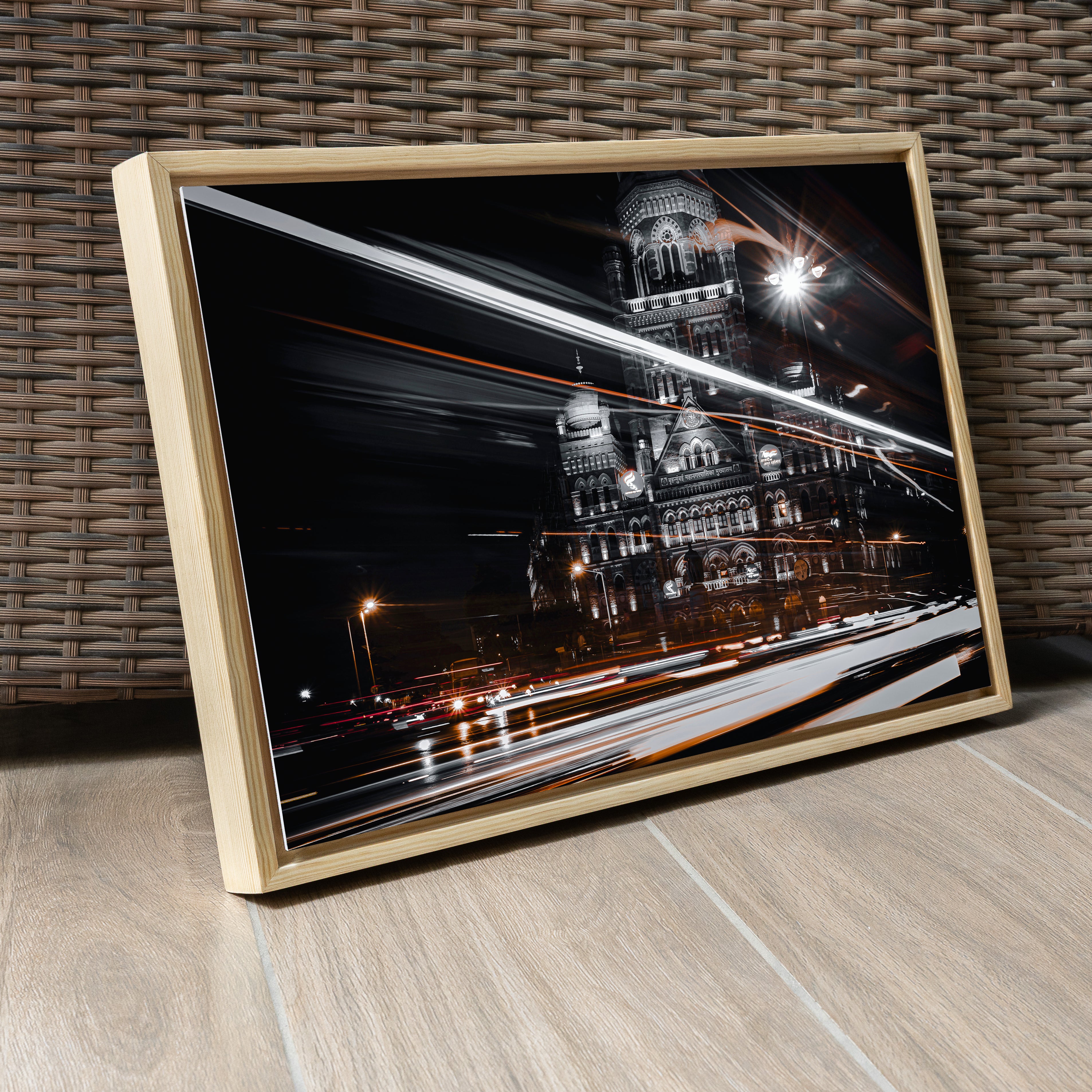 Mumbai Street Photography – BMC Headquarters & Light Trails | Fine Art Wall Photography Print