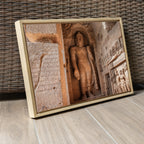 Kanheri Caves – Standing Buddha & Ancient Brahmi Inscription, Mumbai | Fine Art Wall Photography Print