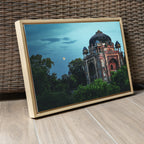 Humayun's Tomb Complex – Barber's Tomb Against the Rising Moon | Ethereal Blue Sky & Mughal Silence | Fine Art Wall Photography Print