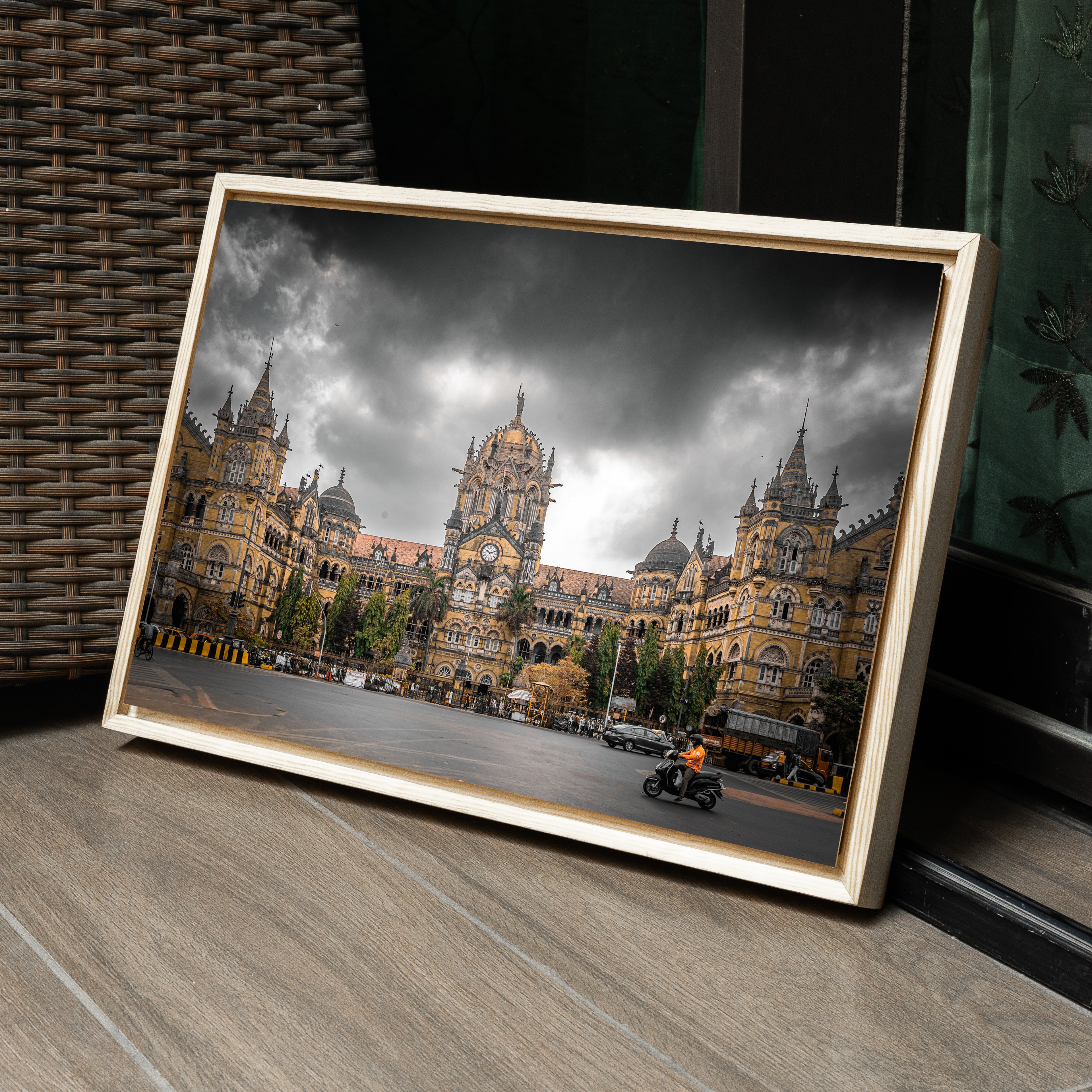 Chhatrapati Shivaji Maharaj Terminus, Mumbai – Overcast Sky, Warm Stone & Dramatic Layering | Fine Art Wall Photography Print