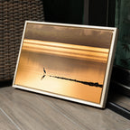 Bird in Silhouette, Wetland Lake at Sunset – Reflection, Stillness & the Golden Hour | Fine Art Wall Photography Print