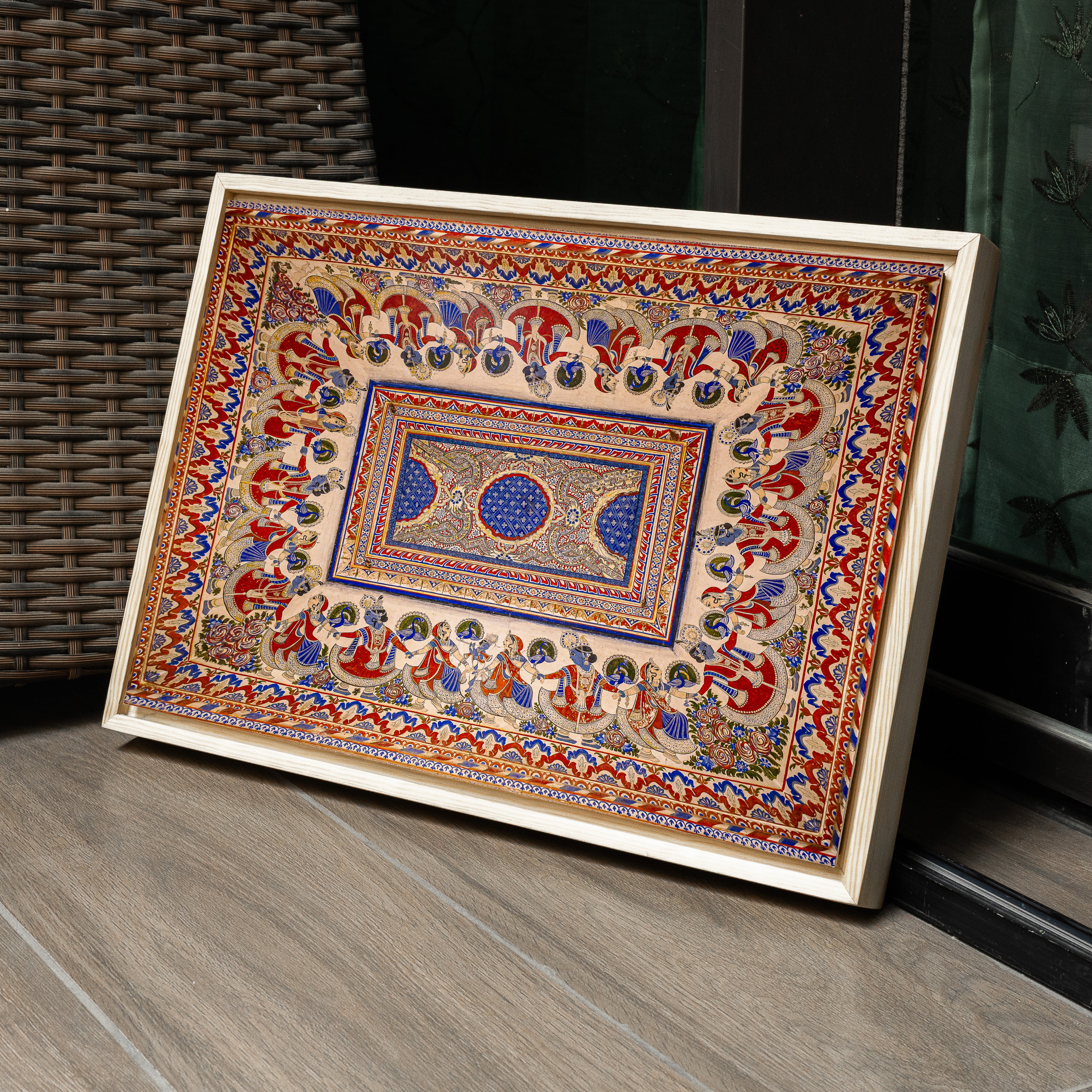 Krishna Raas Leela – Shekhawati Fresco Ceiling Art from Mandawa Havelis | Fine Art Wall Photography Print