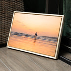 Mumbai Beach – Couple at Sunset, Wet Sand Reflections | Fine Art Wall Photography Print