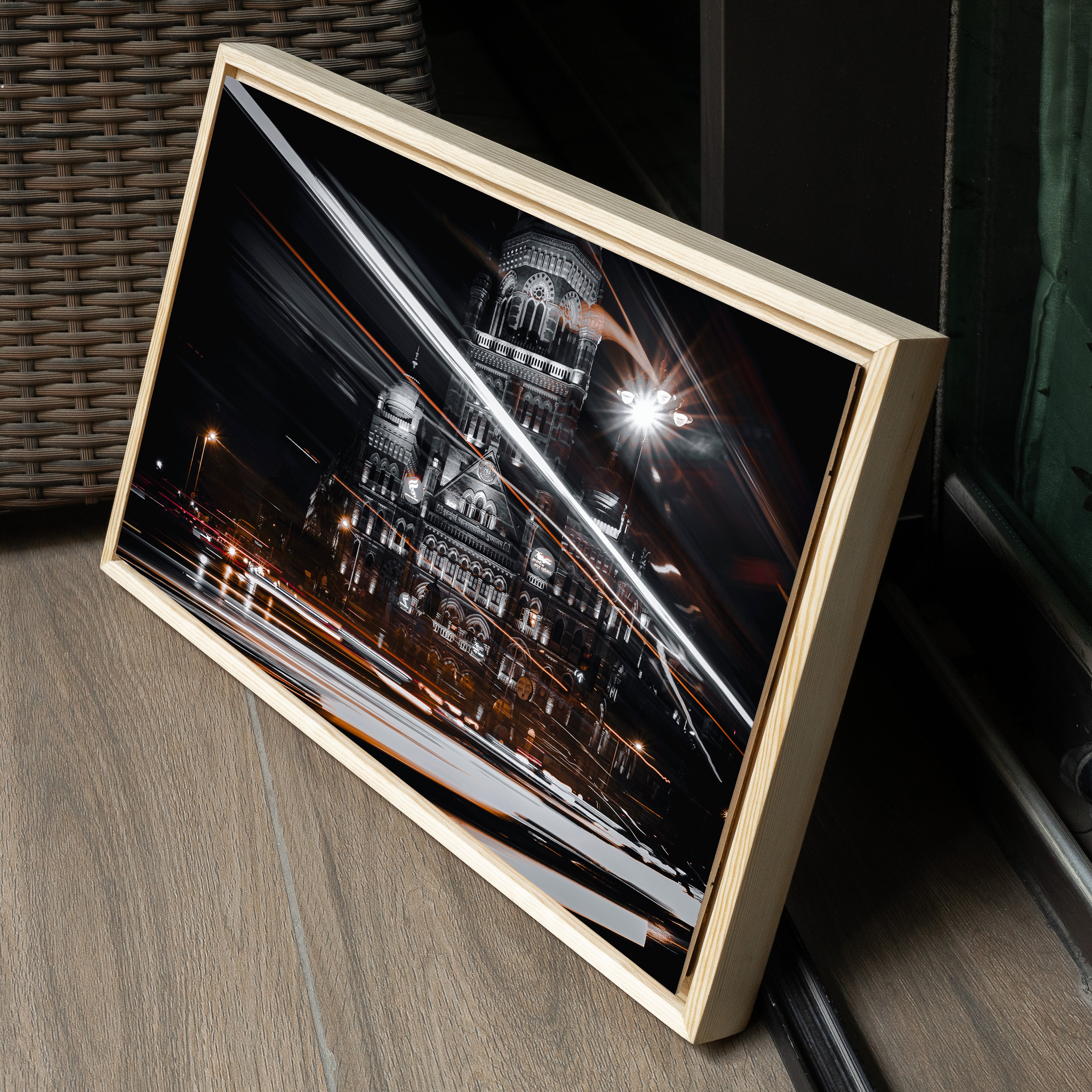 Mumbai Street Photography – BMC Headquarters & Light Trails | Fine Art Wall Photography Print