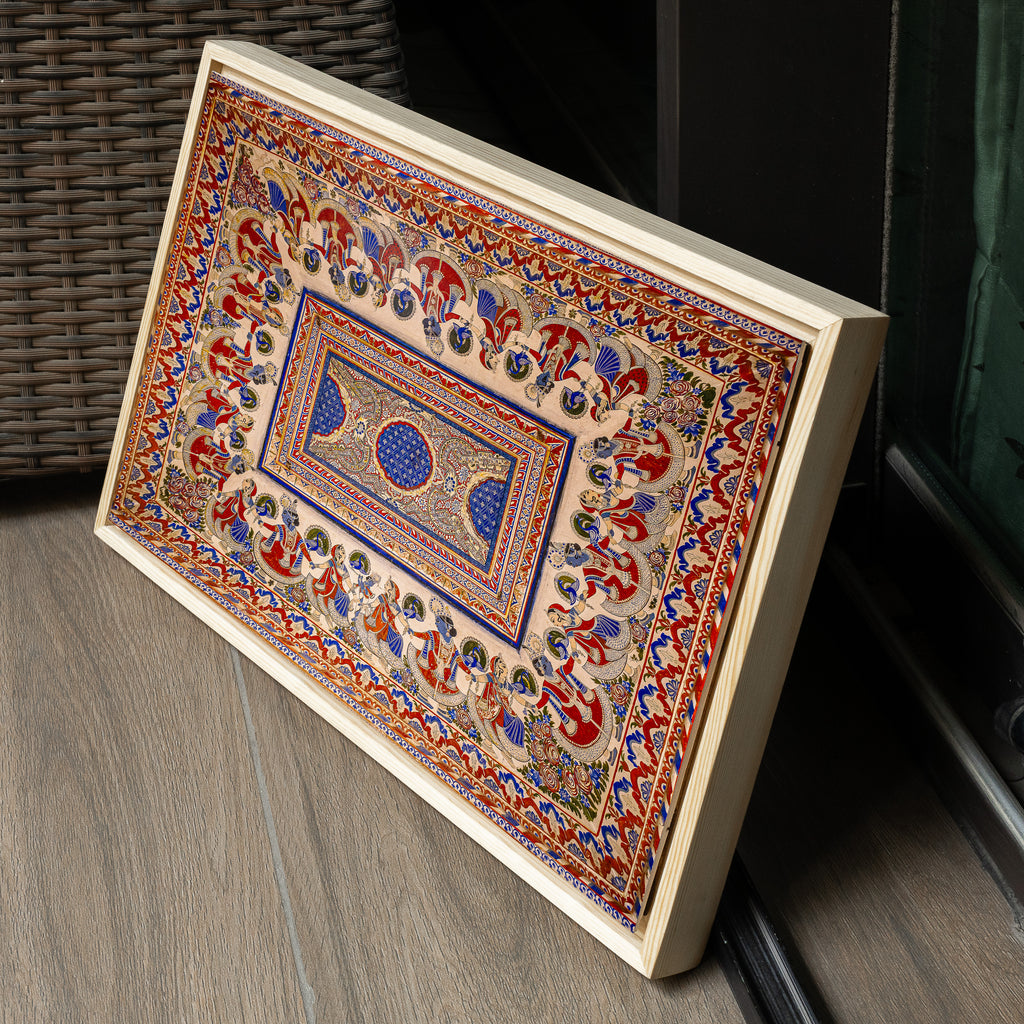 Krishna Raas Leela – Shekhawati Fresco Ceiling Art from Mandawa Havelis | Fine Art Wall Photography Print