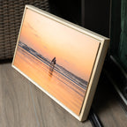 Mumbai Beach – Couple at Sunset, Wet Sand Reflections | Fine Art Wall Photography Print