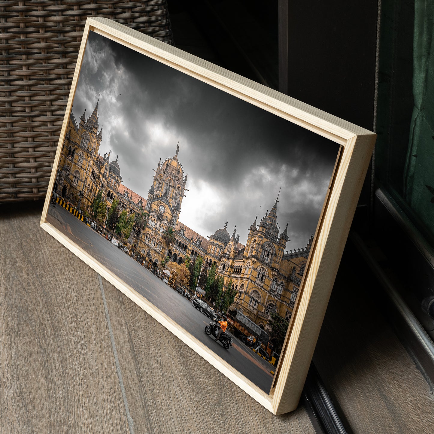 Chhatrapati Shivaji Maharaj Terminus, Mumbai – Overcast Sky, Warm Stone & Dramatic Layering | Fine Art Wall Photography Print