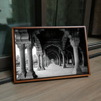 Red Fort Delhi – Diwan-i-Aam Arches & Columns in Black & White | Fine Art Wall Photography Print