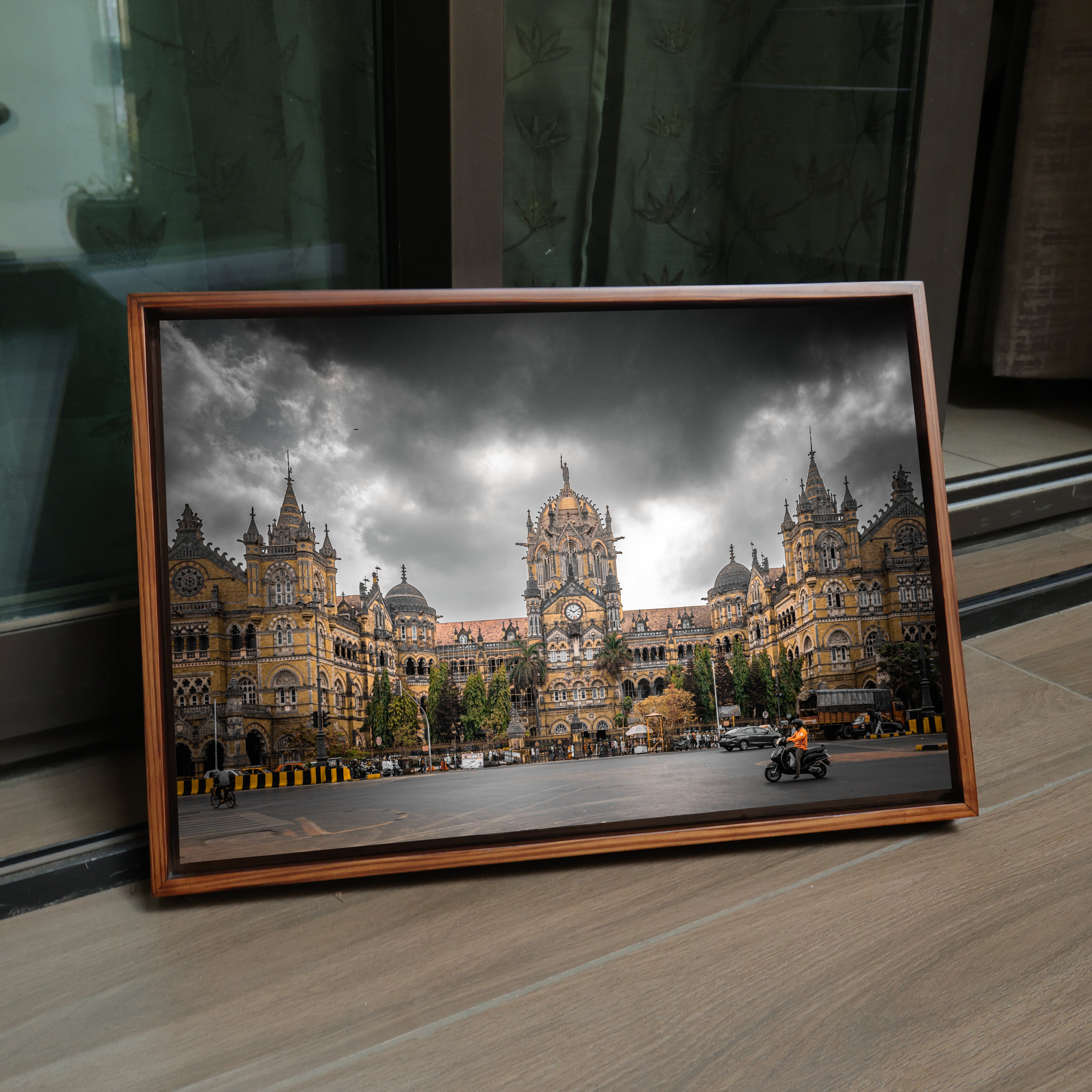 Chhatrapati Shivaji Maharaj Terminus, Mumbai – Overcast Sky, Warm Stone & Dramatic Layering | Fine Art Wall Photography Print