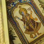 Mandawa Paintings, Shekhawati – Set of 3 | Radha Krishna Jhula, Divine Vishnu & Joyful Celebration | Fine Art Wall Photography Print