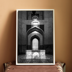 Humayun's Tomb Grave – Shadows, Reflections & Inlays | Black & White Fine Art Print