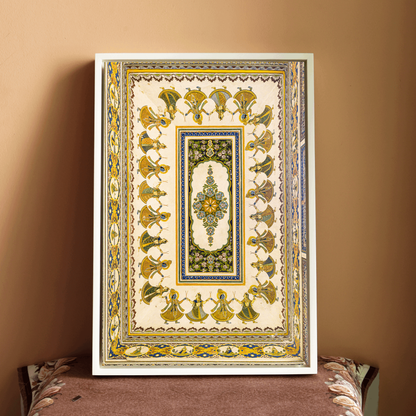 Shekhawati Haveli Ceiling – Ras Leela Painting | Colour, Dance & Divine Joy | Indian Heritage Fine Art Wall Photography Print