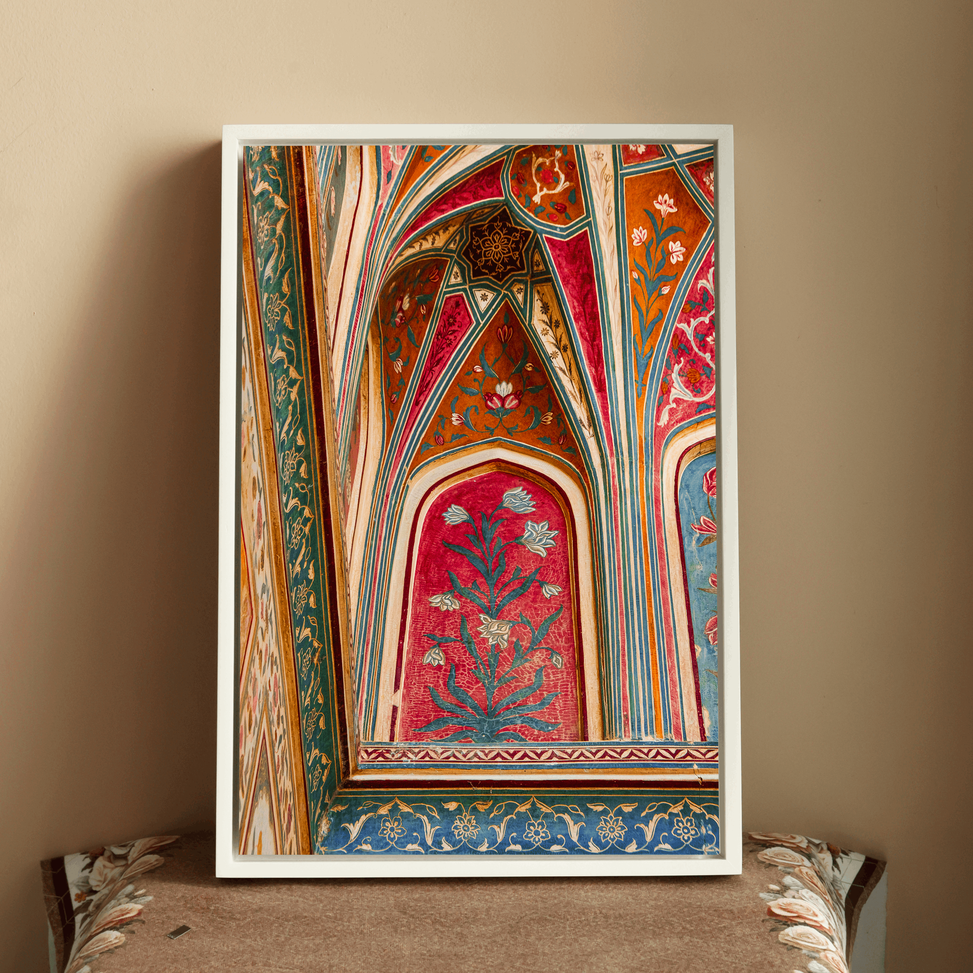 Ganesh Pol Frescos – Amer Fort Jaipur | Colourful Patterns & Rajput Splendour Fine Art Wall Photography Print