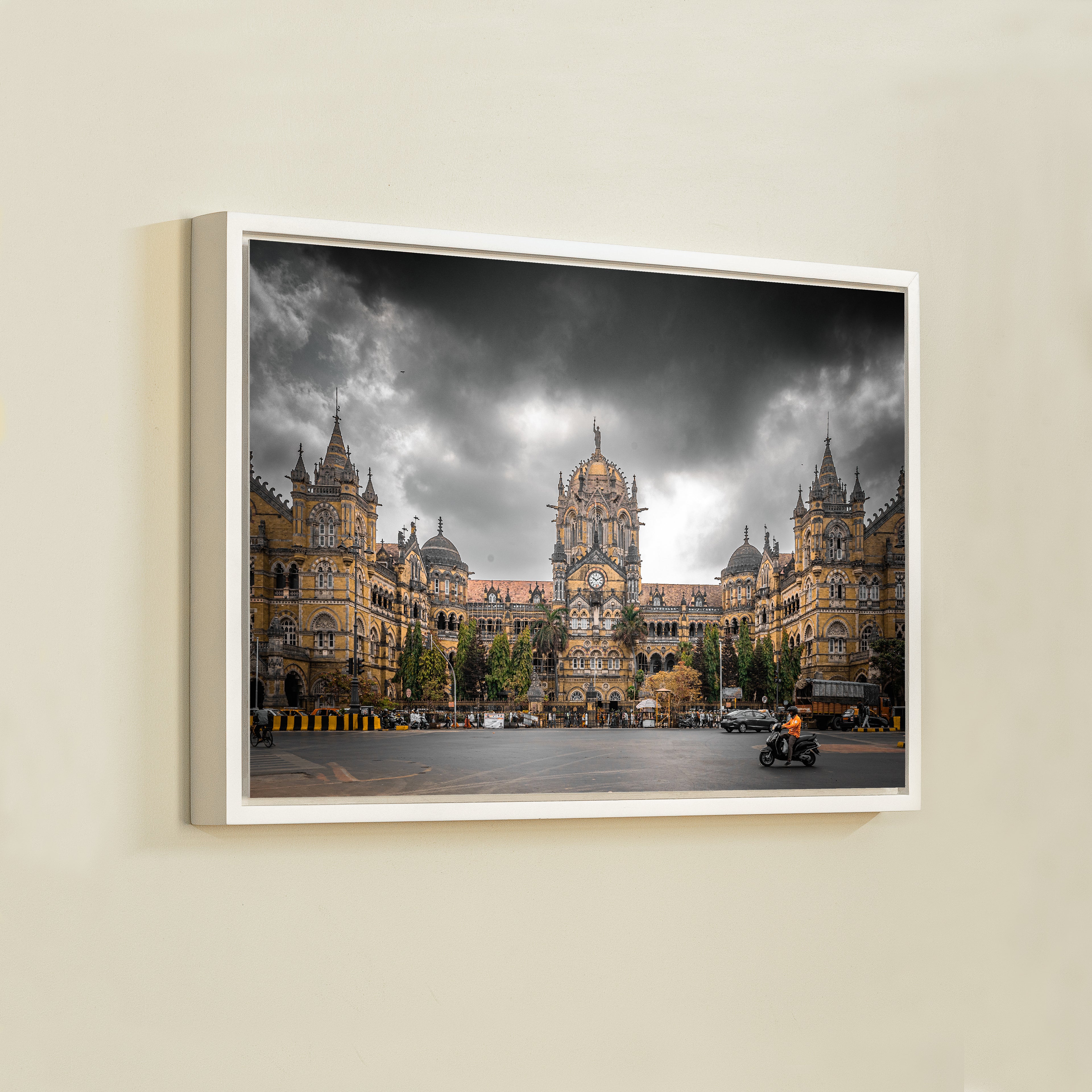 Chhatrapati Shivaji Maharaj Terminus, Mumbai – Overcast Sky, Warm Stone & Dramatic Layering | Fine Art Wall Photography Print