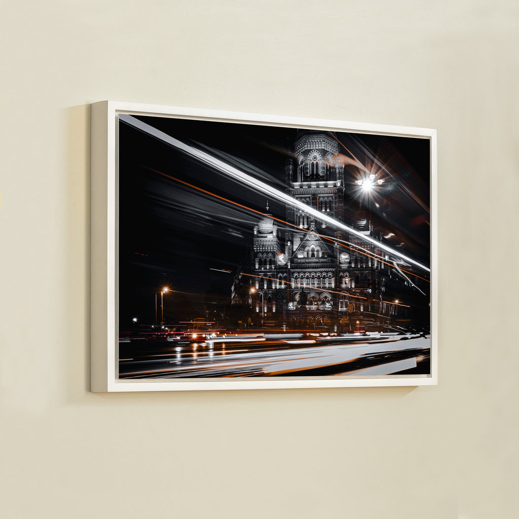Mumbai Street Photography – BMC Headquarters & Light Trails | Fine Art Wall Photography Print
