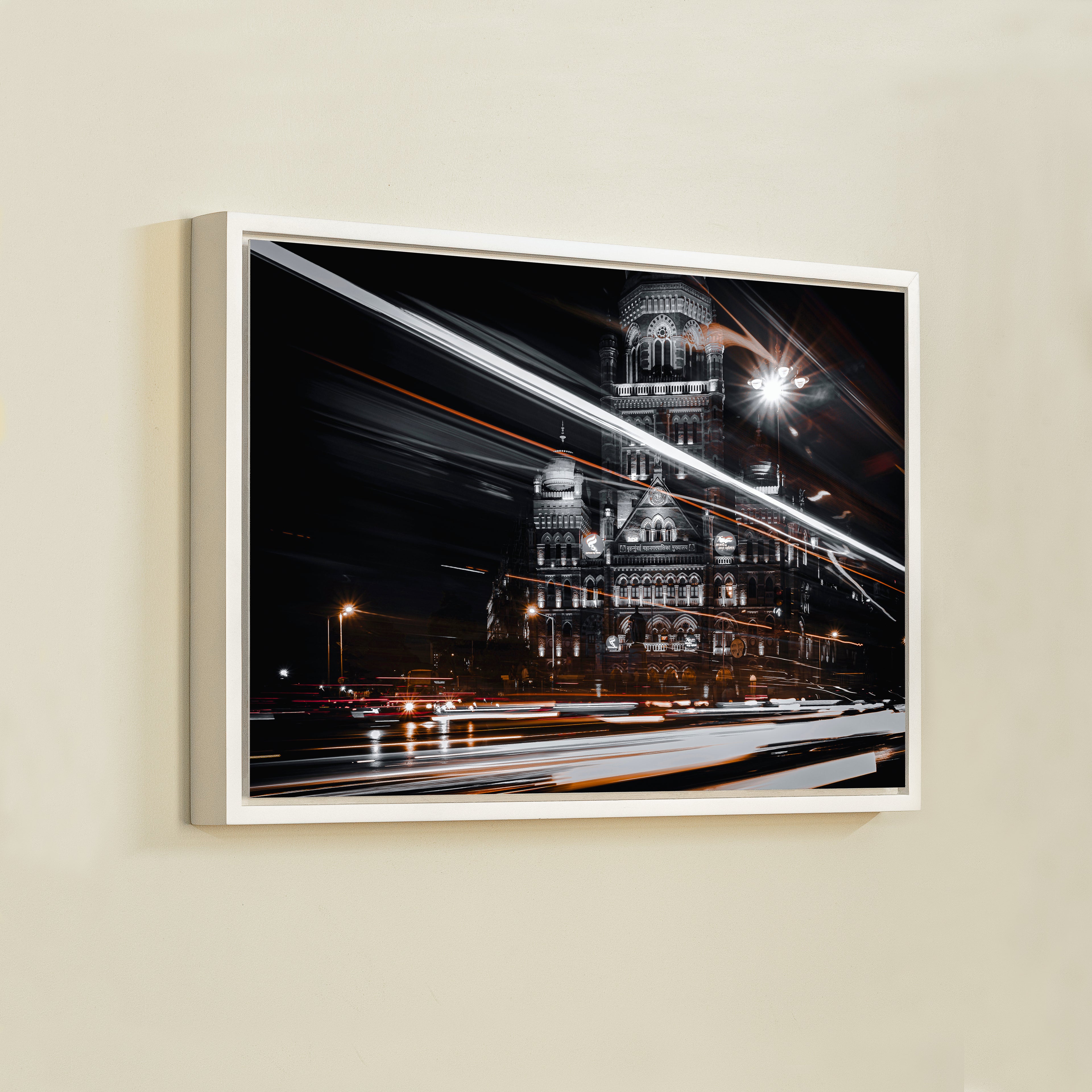 Mumbai Street Photography – BMC Headquarters & Light Trails | Fine Art Wall Photography Print