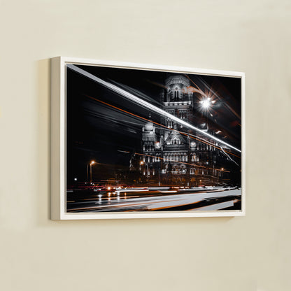 Mumbai Street Photography – BMC Headquarters & Light Trails | Fine Art Wall Photography Print