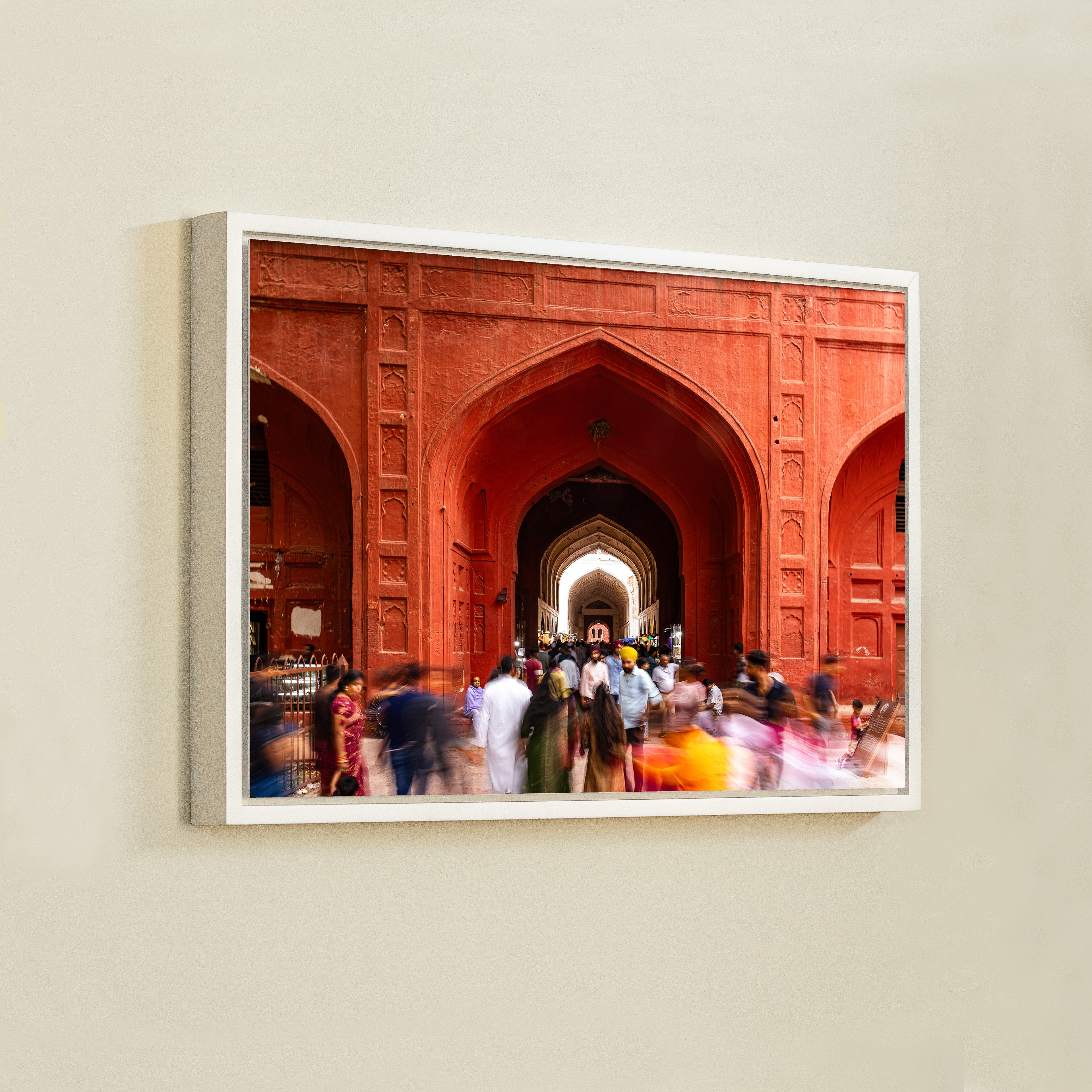 Red Fort Delhi – Bazaar Lanes, Mughal Arches & the Flow of Life | Fine Art Wall Photography Print
