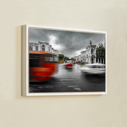 Connaught Place, New Delhi – Monsoon Traffic & Storm Clouds | Fine Art Wall Photography Print
