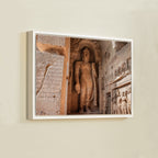 Kanheri Caves – Standing Buddha & Ancient Brahmi Inscription, Mumbai | Fine Art Wall Photography Print