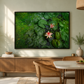 Pink Lotus Blooming in a Sea of Green – Lotus Pond Aerial View | Fine Art Wall Photography Print