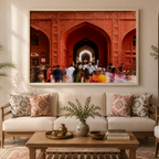Red Fort Delhi – Bazaar Lanes, Mughal Arches & the Flow of Life | Fine Art Wall Photography Print
