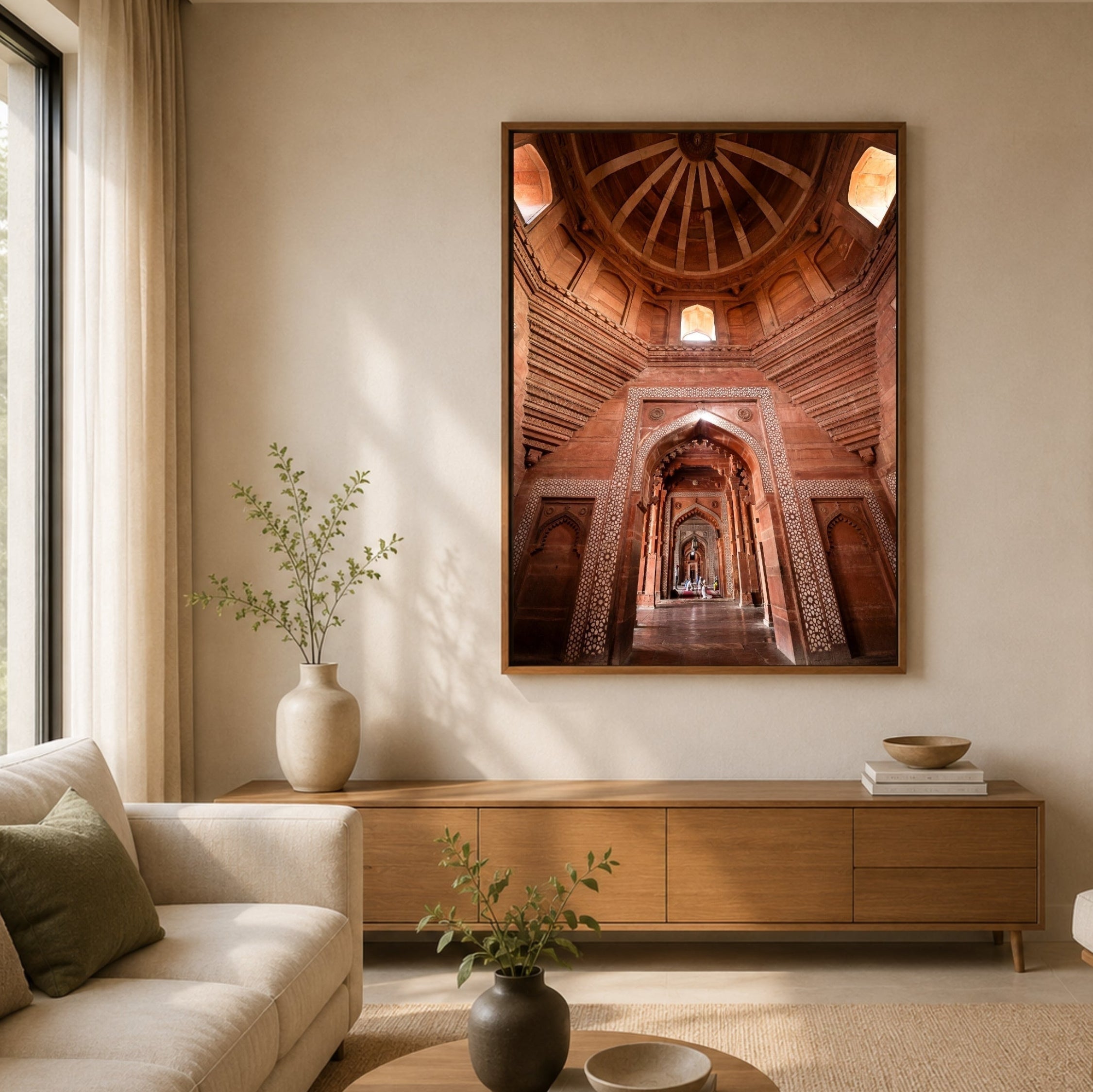 Fatehpur Sikri – The Hallway of Jami Masjid | Layered Arches Fine Art Wall Photography Print