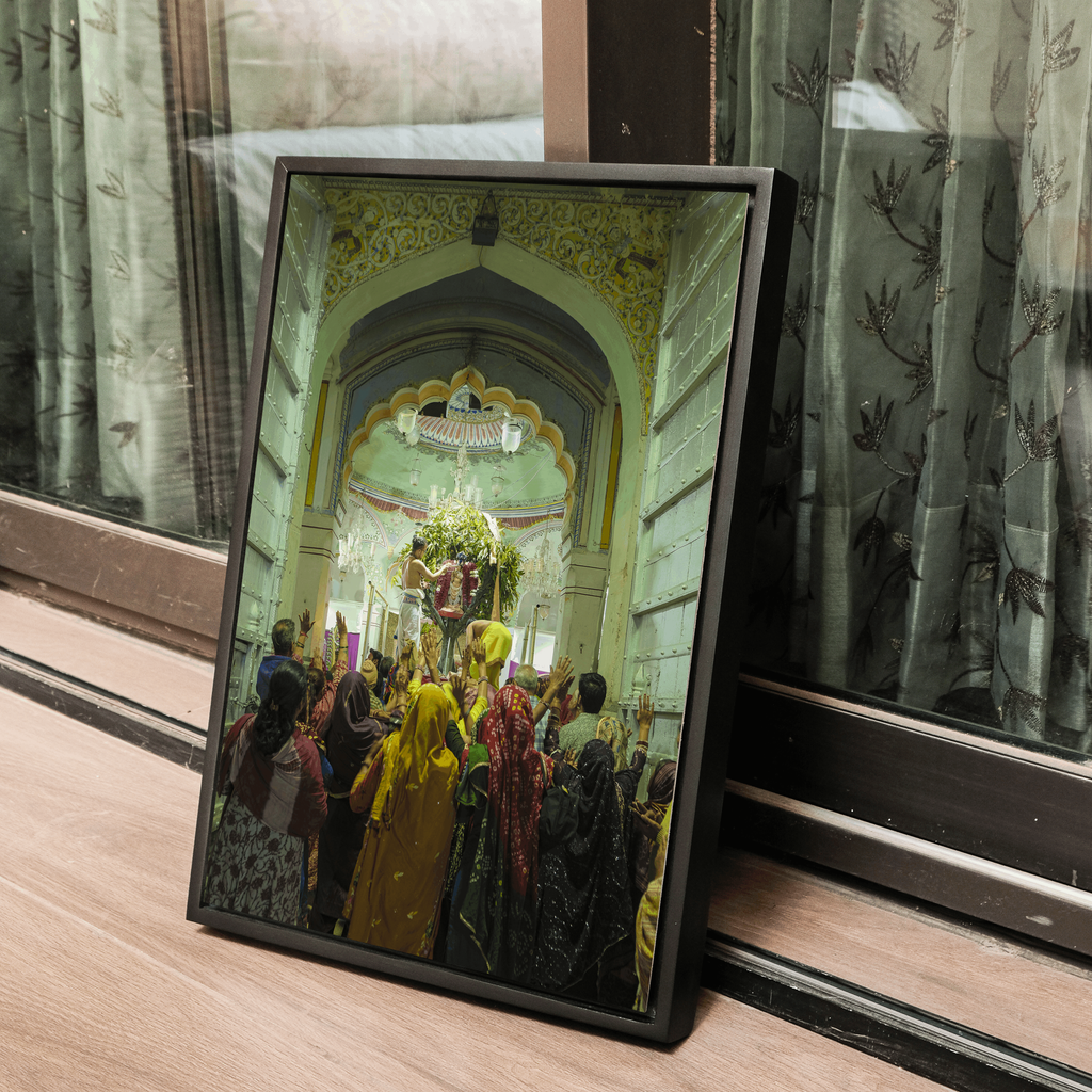 Rang Ji Temple Pushkar – The Daily Ritual | Priests at Prayer Fine Art Wall Photography Print