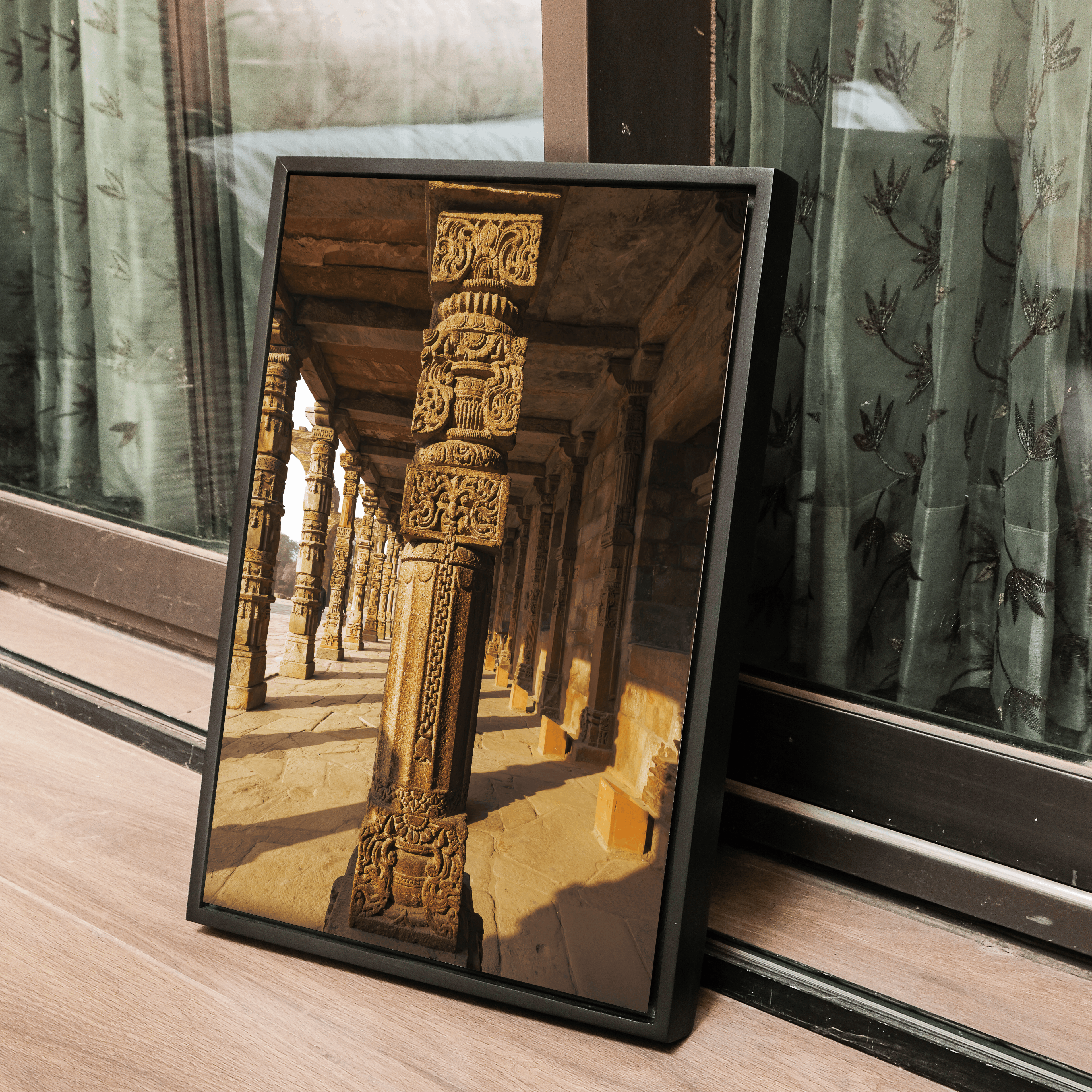 Qutub Complex – Pillars in Morning Light | Stone, Sun & the Story of Indian Heritage | Fine Art Wall Photography Print