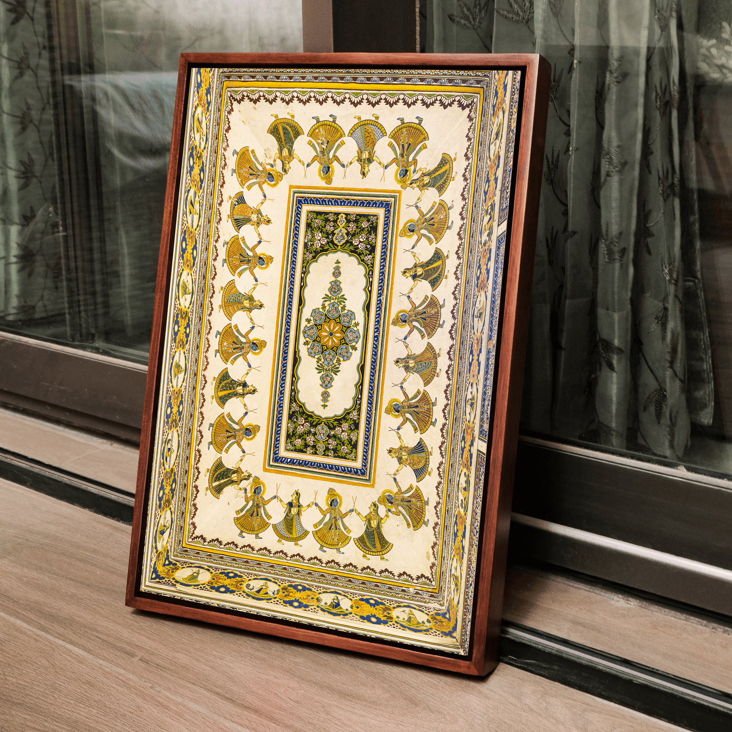 Shekhawati Haveli Ceiling – Ras Leela Painting | Colour, Dance & Divine Joy | Indian Heritage Fine Art Wall Photography Print
