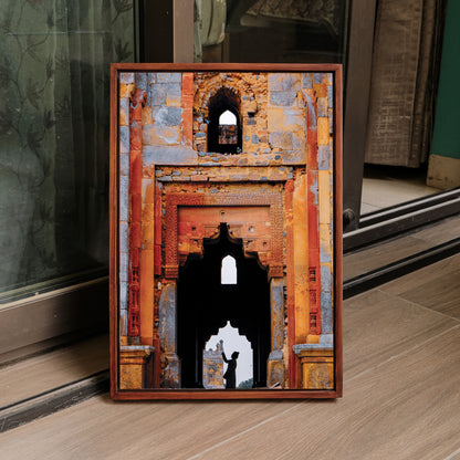 Lodhi Tomb – Winter Evening Light & Silhouette | Frame Within a Frame | Indian Heritage Fine Art Wall Photography Print