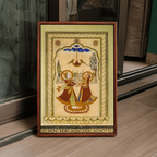 Radha Krishna on the Swing – Poddar Haveli, Shekhawati | Love & Mythology Fresco Fine Art Wall Photography Print