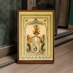 Krishna on the Nagas – Poddar Haveli, Shekhawati | Mythological Fresco Fine Art Wall Photography Print